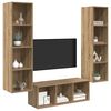 vidaXL TV Cabinet Set Wall-mounted 3 pcs Artisan Oak Engineered Wood