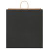vidaXL Paper Bags 50 pcs with Handles Black 45x17x48 cm