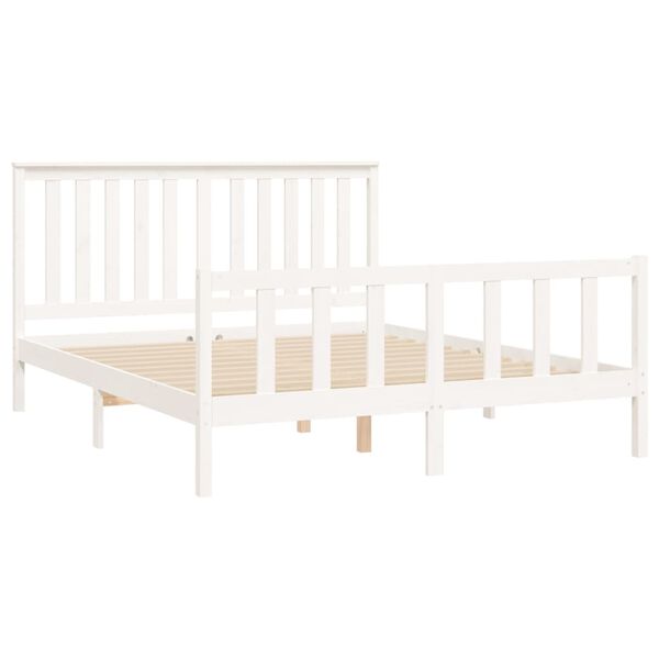 vidaXL Bed Frame without Mattress White 160x200 cm Solid Wood Pine