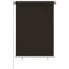 vidaXL Outdoor Roller Blind 105(W)x140(H) cm Brown HDPE