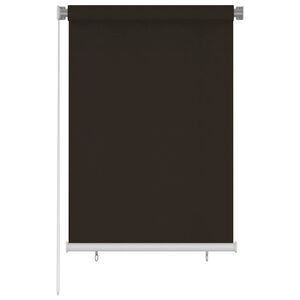 vidaXL Outdoor Roller Blind 105(W)x140(H) cm Brown HDPE