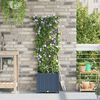 vidaXL Garden Planter Grey 40 x 40 x 142 cm Steel
