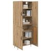 vidaXL Highboard 2 pcs Artisan Oak Engineered Wood and Glass