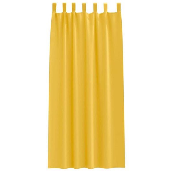 vidaXL Blackout Curtains with Rings 2 pcs Mustard Yellow 225 x 140 cm
