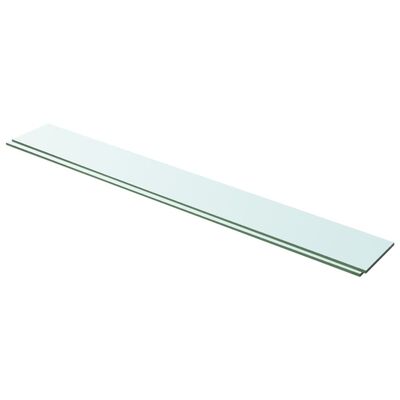vidaXL Shelves 2 pcs Panel Glass Clear 100x12 cm