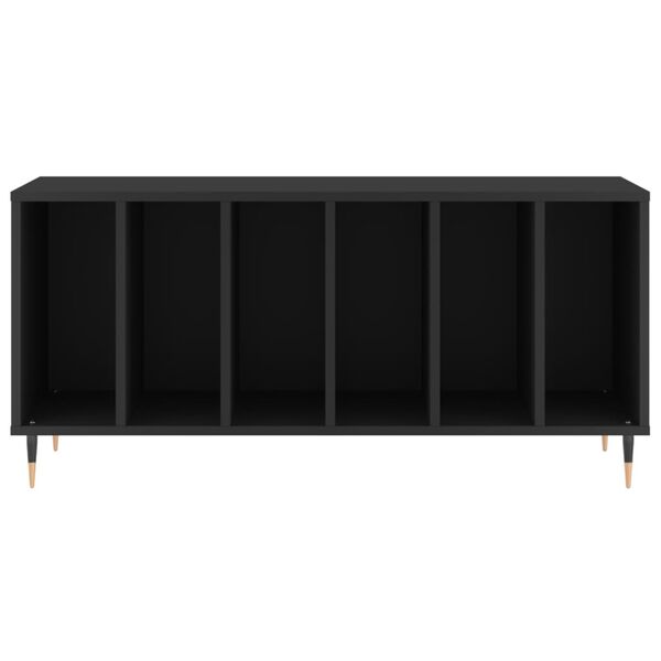 vidaXL Record Cabinet Black 100x38x48 cm Engineered Wood