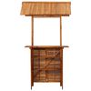 vidaXL Outdoor Bar Table with Rooftop 113x106x217 cm Solid Acacia Wood