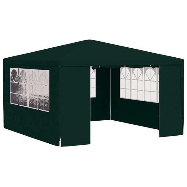 vidaXL Professional Party Tent with Side Walls 4x4 m Green 90 g/m?