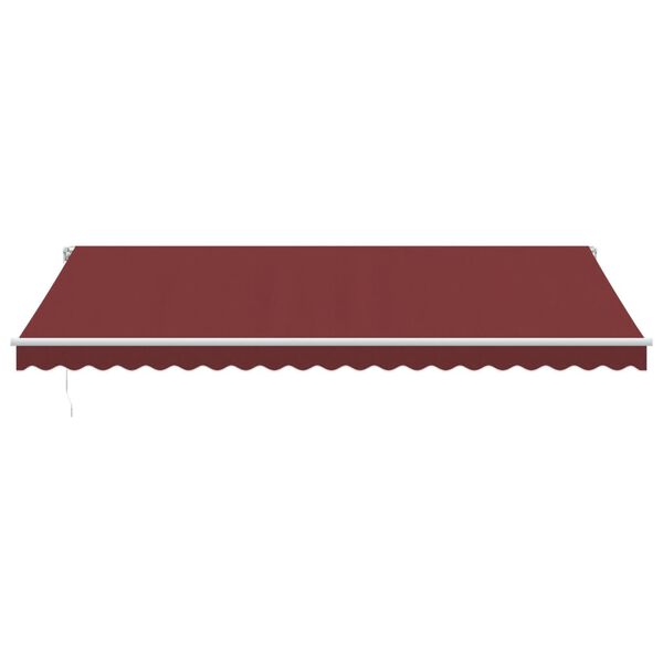 vidaXL Manual Retractable Awning Burgundy 500x350 cm
