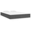 vidaXL Bed Frame without Mattress Grey Solid Wood 180x200 cm Super King