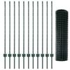 vidaXL Fence with Post Green 1.2 x 25 m Steel