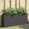 vidaXL Garden Planters with 2 Pots 2 pcs Black 90x20x40 cm Poly Rattan