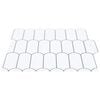 vidaXL Decorative Stickers 10 pcs White Grey 30 x 30 x 0.8 cm