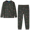 vidaXL Kids'Pyjamas with Long Sleeves Khaki 104
