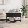 vidaXL Coffee Table Black 70x50x50 cm Engineered Wood and Metal