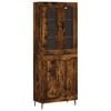 vidaXL Highboard Smoked Oak 69.5x34x180 cm Engineered Wood