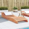 vidaXL Sun Lounger Wax Brown 205x60x31.5 cm Solid Wood Pine