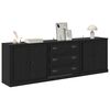 vidaXL Sideboards 3 pcs Black Oak 70 x 35.5 x 67.5 cm Engineered Wood