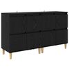 vidaXL Sideboards 2 pcs Black Oak 60 x 35 x 70 cm Engineered Wood