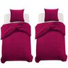 vidaXL Duvet Cover Set Burgundy 155x220/80x80 cm