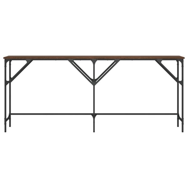 vidaXL Console Table Brown Oak 180x29x75 cm Engineered Wood