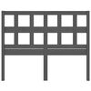 vidaXL Bed Headboard Grey 205.5x4x100 cm Solid Wood Pine