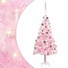 vidaXL Artificial Pre-lit Christmas Tree with Ball Set Pink 150 cm PVC