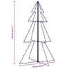 vidaXL Christmas Cone Tree 160 LEDs Indoor and Outdoor 78x120 cm