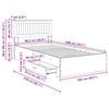 vidaXL Bed Frame Concrete Grey 100 x 200 cm Engineered Wood