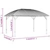 vidaXL Gazebo with Arch Roof 3x4 m Anthracite