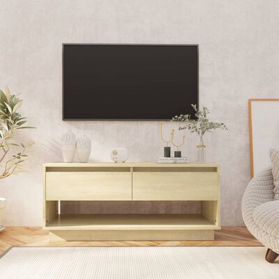 vidaXL TV Cabinet Sonoma Oak 102x41x44 cm Engineered Wood