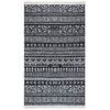 vidaXL Rug Black and White 160x230 cm Cotton