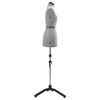 vidaXL Adjustable Dress Form Female Height Adjustable Grey S Velvet