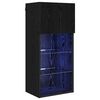 vidaXL Wall-mounted TV Cabinet 40.5 x 30 x 90 cm Black Oak