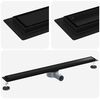 vidaXL Shower Drain 2-in-1 with 360&deg; Siphon Black 90 cm