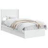 vidaXL Bed Frame with Storage and Headboard White 90 x 200 cm