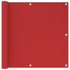 vidaXL Balcony Screen Red 90x600 cm HDPE