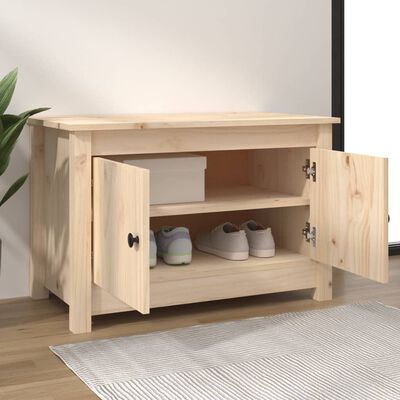 vidaXL Shoe Cabinet 70x38x45.5 cm Solid Wood Pine