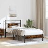 vidaXL Bed Frame without Mattress Smoked Oak 90x190 cm Single Engineered Wood