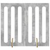 vidaXL Folding Pet Fence 2 pcs Concrete Grey 100.5 x 38 x 90 cm
