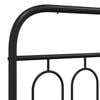 vidaXL Metal Bed Frame without Mattress with Headboard Black 100x190cm