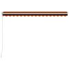 vidaXL Manual Retractable Awning 400x300 cm Orange and Brown
