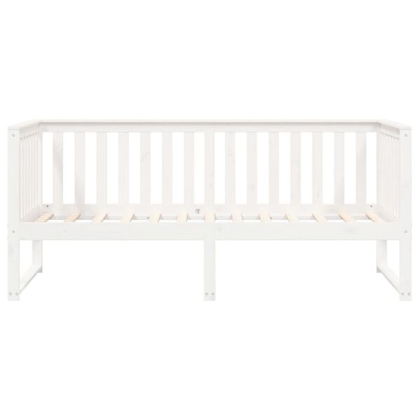 vidaXL Day Bed without Mattress White 100x200 cm Solid Wood Pine