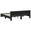 vidaXL Bed Frame with Headboard Black Oak 200 x 200 cm Engineered Wood
