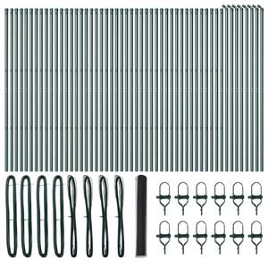 vidaXL Ground Fix Welded Wire Fence 100 x 1 m (W x H) PVC-Coated Steel