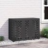 vidaXL Air Conditioner Cover Black 110 x 50 x 80 cm Steel