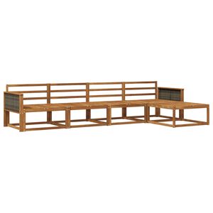 vidaXL Outdoor Sofa Set 5 pcs Natural Solid Acacia Wood