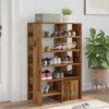 vidaXL Shoe Cabinet with Shelf 2 pcs Old Wood Engineered Wood