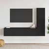 vidaXL 3 Piece TV Cabinet Set Black Engineered Wood