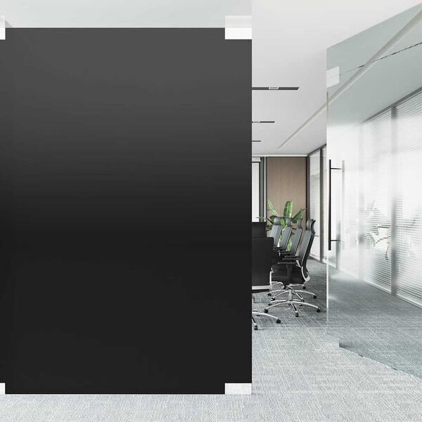 vidaXL Window Film Static Frosted Black 90x2000 cm PVC